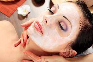 woman with spa mask small