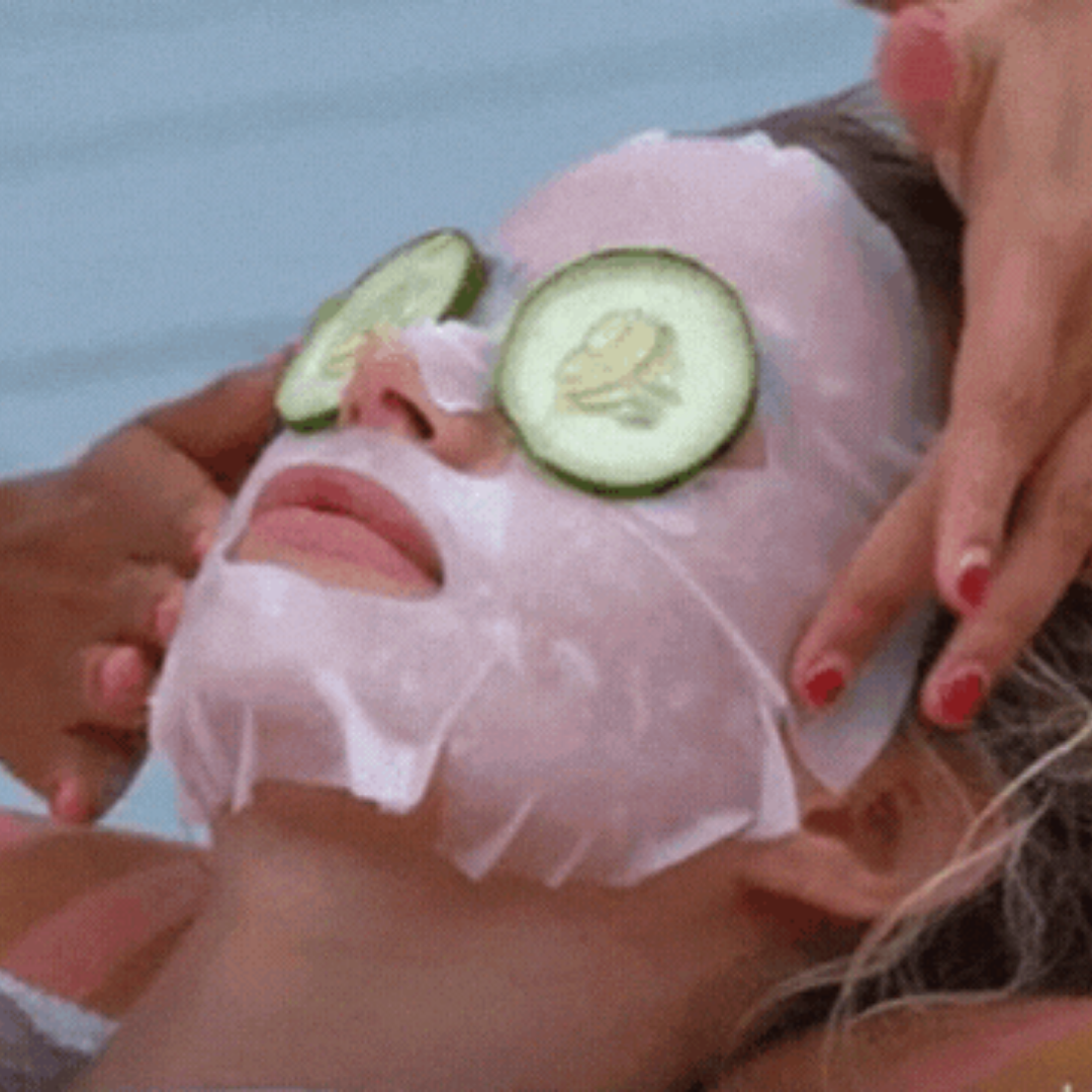 woman getting a facial