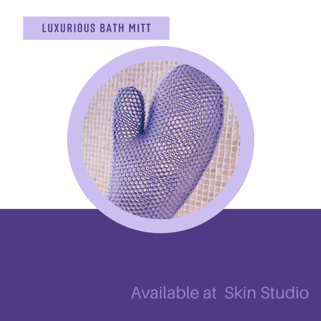 Luxurious Purple Bath Mitt in Boston