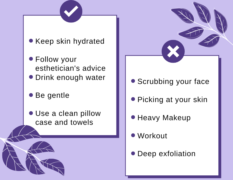 post-facial skincare tips